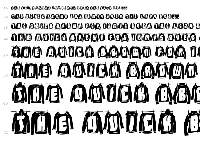 Laundry Day font waterfall